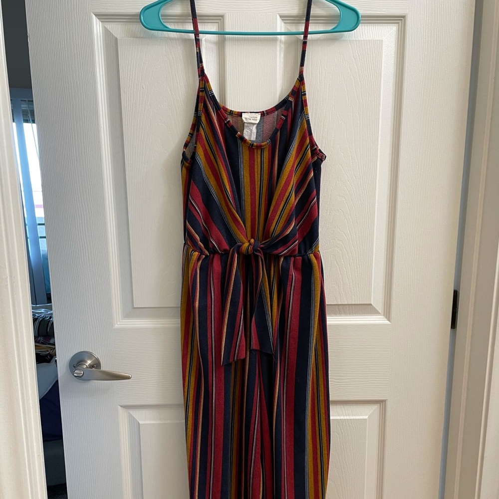 Retro Striped Culotte Jumpsuit